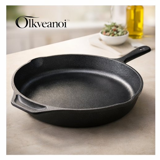 Olkveanoi™ Heavy-Duty Cast Iron Skillet – 10-inch